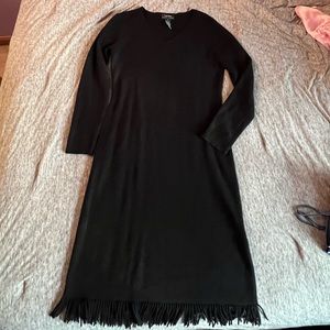 Ralph Lauren black v neck sweater dress